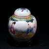 清  五彩教子图姜罐 - Image 32