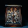 明式 黄花梨錾刻花草纹小面条柜 - Image 20