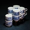 欧洲 青花柳树山水纹茶具 茶杯 - Image 9