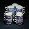 欧洲 青花柳树山水纹茶具 茶杯 - Image 7