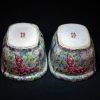 晚清广彩 义谦堂龙年制 百花不落地花盆 鸳鸯蝴蝶花卉纹 粉彩套盆鱼盆 - Image 49