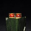 镶琥珀方形铜衬衫扣 Cufflinks