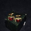 镶琥珀方形铜衬衫扣 Cufflinks