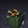 镶琥珀方形铜衬衫扣 Cufflinks