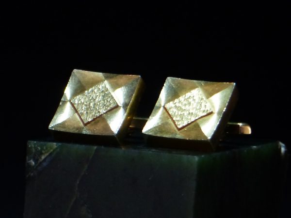 錾金方菱形 衬衫扣 Cufflinks