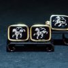 饰银狮 衬衫扣 领带夹 Cufflinks Cliper