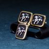 饰银狮 衬衫扣 领带夹 Cufflinks Cliper