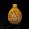 清 牧牛垂钓图蜜蜡 金包蜜 鼻烟壶