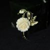 雕象牙玫瑰花胸针 - Image 10