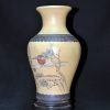 诸葛勋 友石款 紫砂作品 刻松鹰图 铁泥底边 花瓶 - Image 22