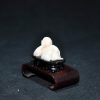 雕象牙弥勒卧佛小摆件