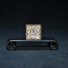 珐琅彩菩提叶花纹 金戒指 - Image 8