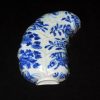 清 青花 花草蝴蝶纹叶型壁瓶 - Image 7