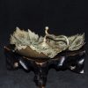 欧洲 錾枫叶纹银果盘