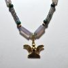 前哥伦布时期Pre Columbian Art 金鹰项坠玉石管珠项链 - Image 12