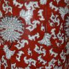 清 珊瑚红釉胭脂红宝相花缠枝花卉盘口瓶台灯 - Image 14