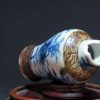 大明成化款 青花花卉纹铁锈边将军罐 （有残） - Image 45