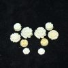 象牙雕花耳钉 多组