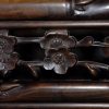 清 镂空雕梅花竹节纹红木套几