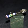 珐琅彩花卉纹城市纪念工艺银勺