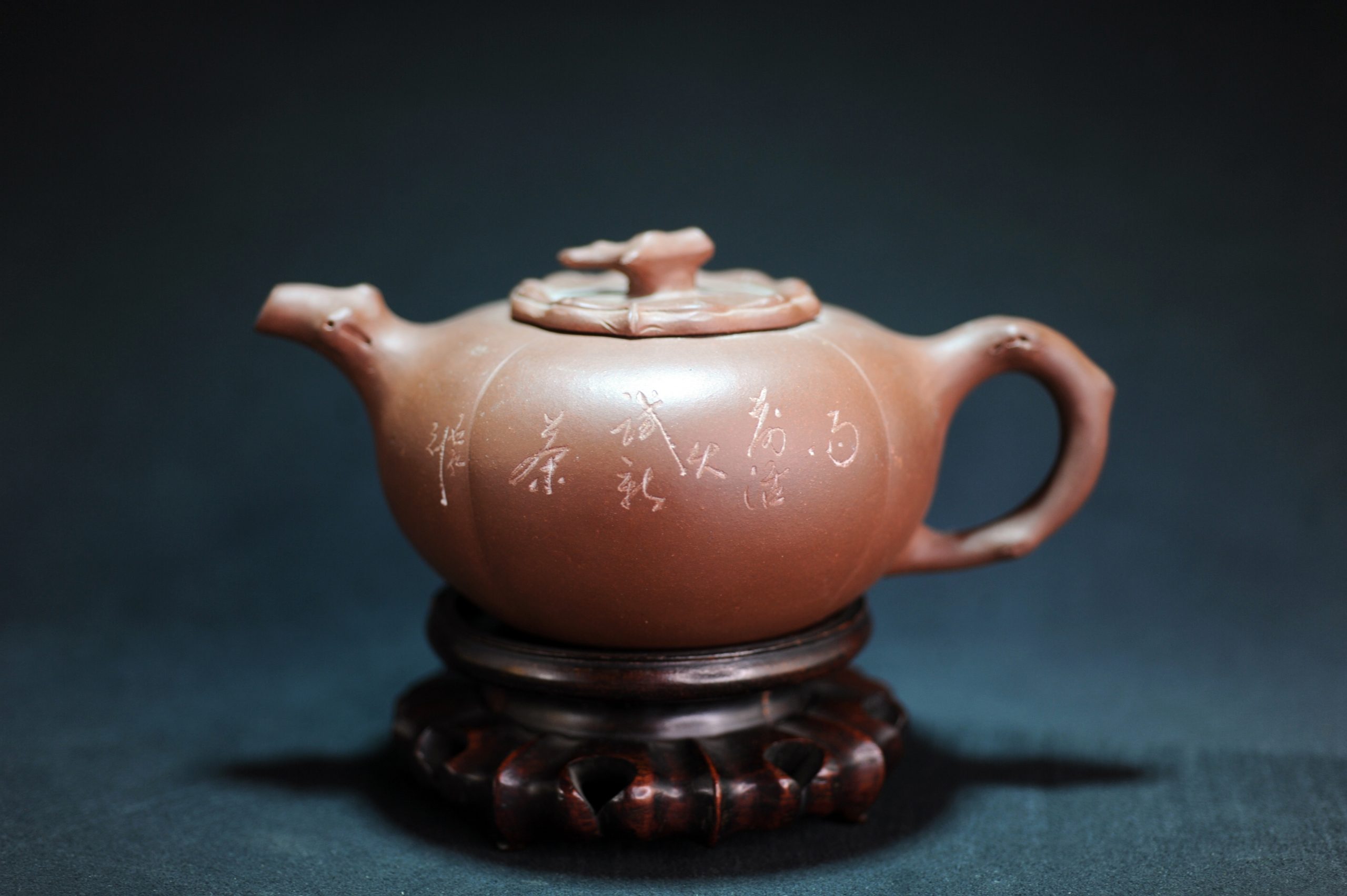 中国　19世紀　六角　古錫　茶器　茶壷　急須　薬罐　珍品　大容量